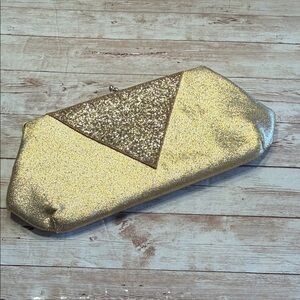Vintage Gold Glitter Clutch 60's 70's